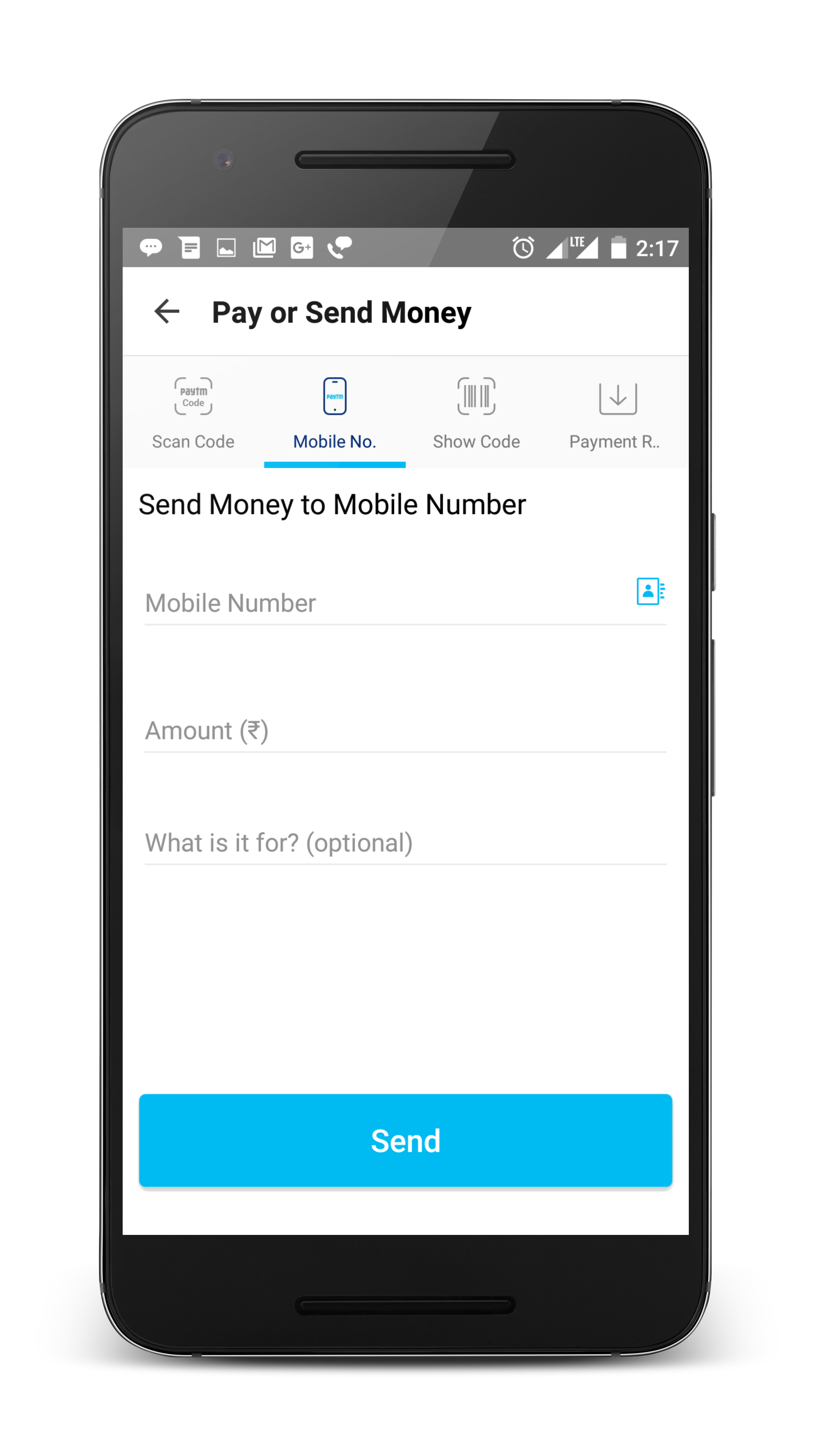 paytm mobile number pe pay