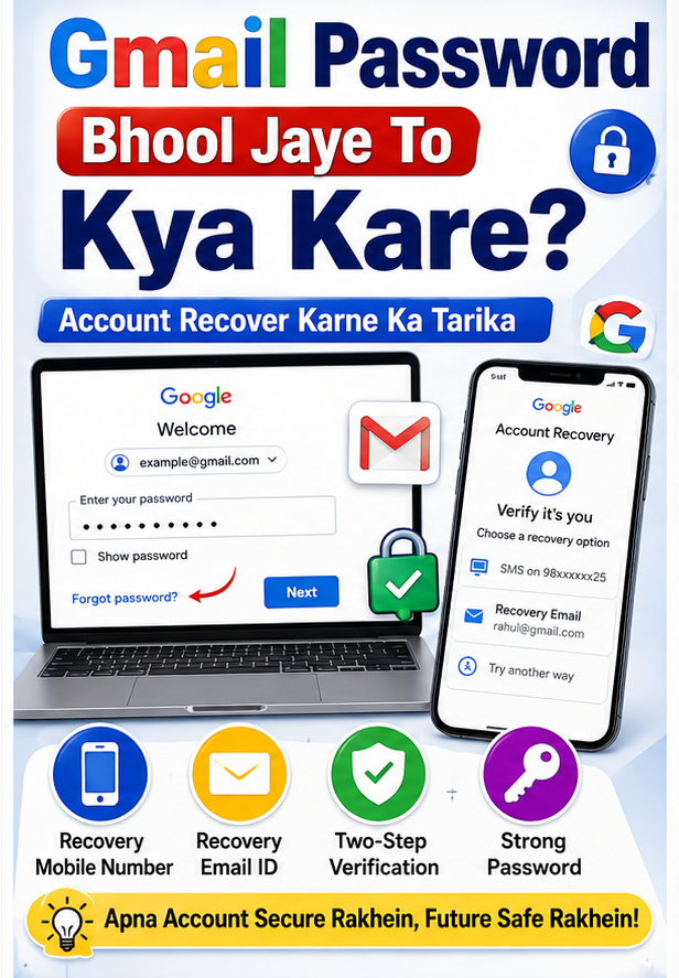 gmail password bhool jaye to kya kare
