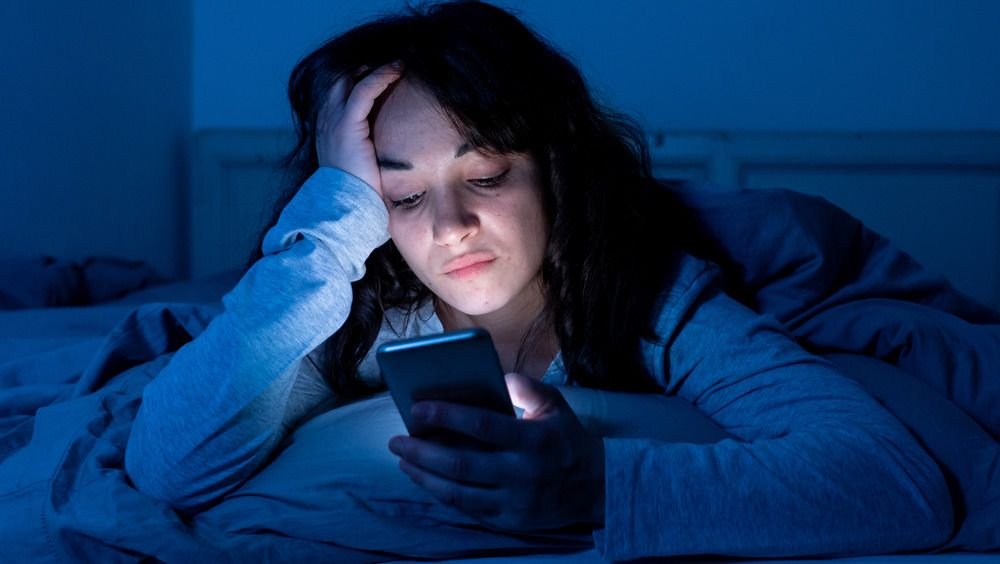 Girl checking phone