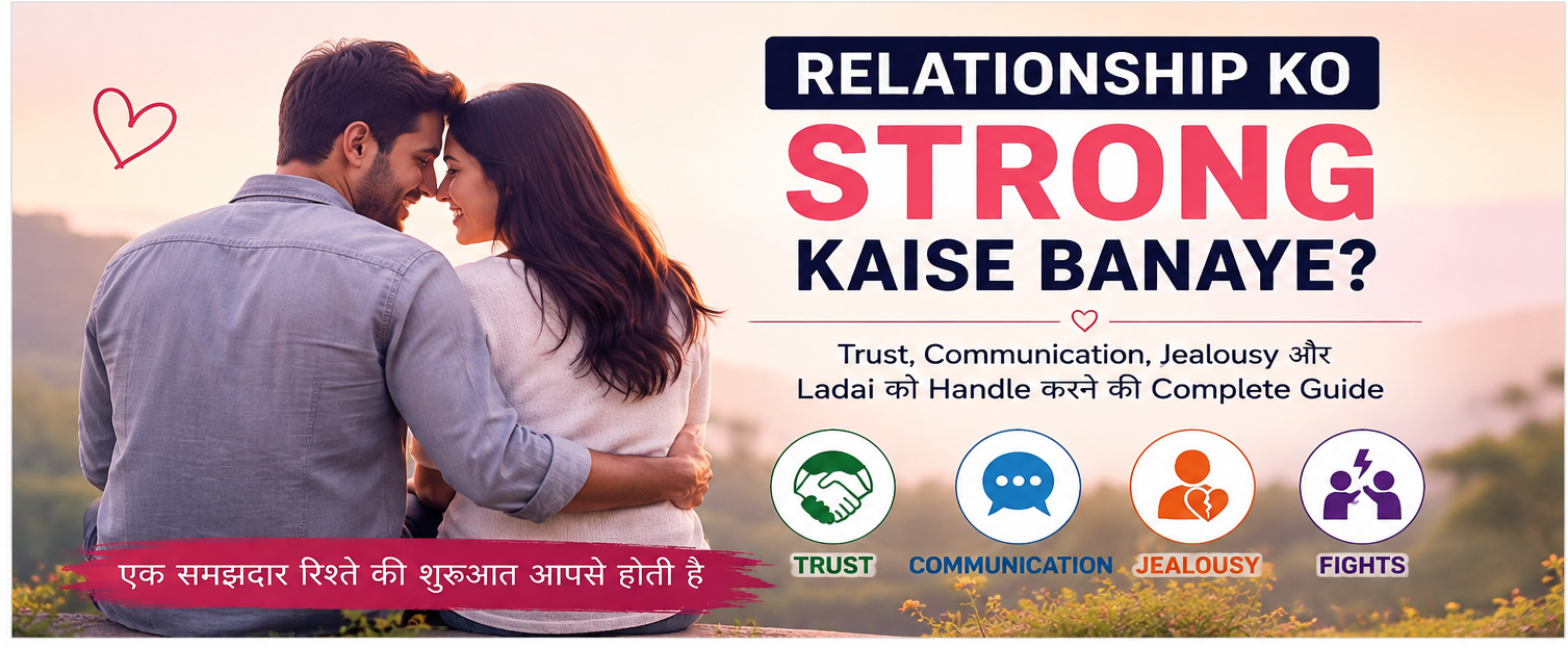 Relationship ko strong kaise banaye – trust, communication, jealousy aur ladai ko handle karne ki complete guide in Hindi